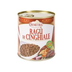 Demetra - Ragù di Cinghiale barattolo 820 grammi confezione da 6 pezzi SENZA GLUTINE